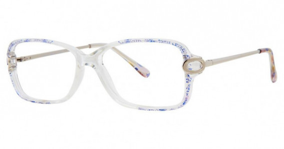 Modern Times ONWARD Eyeglasses, Blue/Crystal/Silver