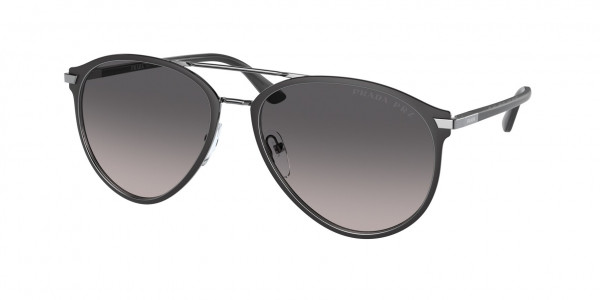 Prada PR 51WS Sunglasses, 07F731 MATTE BLACK/BLACK DARK GREY (BLACK)