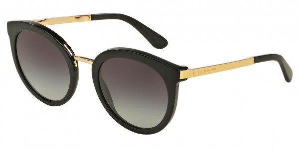 Dolce & Gabbana DG4268 Sunglasses, 501/8G BLACK LIGHT GREY GRADIENT DARK (BLACK)