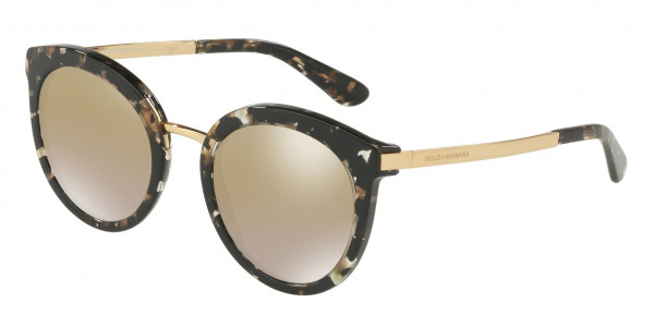 Dolce & Gabbana DG4268 Sunglasses, 911/6E CUBE BLACK/GOLD CLEAR GRADIENT (BLACK)
