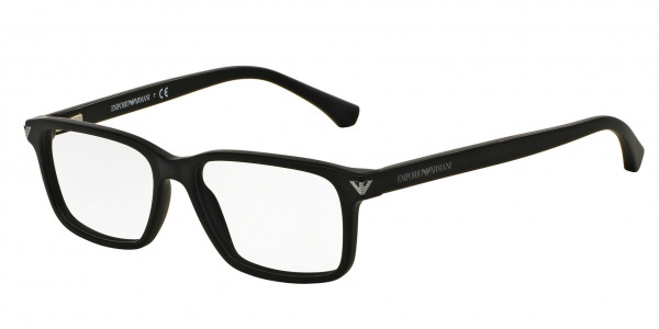 Emporio Armani EA3072F Eyeglasses, 5042 MATTE BLACK (BLACK)