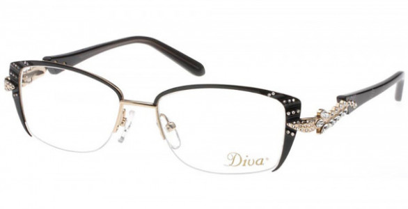 Diva DIVA 5434 Eyeglasses, 7GT Black-Gold Snake