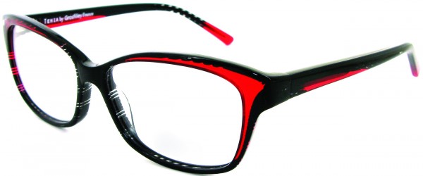 Chantal Thomass CT 50011 Eyeglasses, BLACK CRYSTAL-RED (C1)