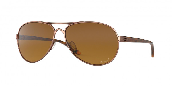 Oakley OO4079 FEEDBACK Sunglasses, 407914 FEEDBACK ROSE GOLD BROWN GRADI (GOLD)