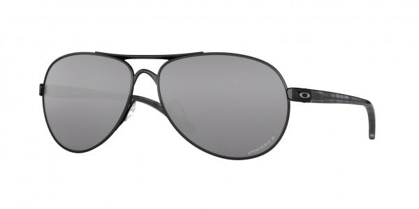 Oakley OO4079 FEEDBACK Sunglasses, 407934 FEEDBACK POLISHED BLACK PRIZM (BLACK)
