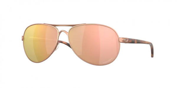 Oakley OO4079 FEEDBACK Sunglasses, 407944 FEEDBACK SATIN ROSE GOLD PRIZM (PINK)
