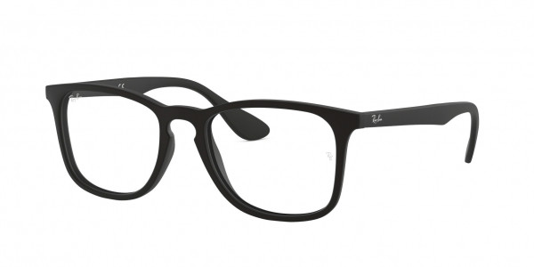 Ray-Ban Optical RX7074 Eyeglasses, 5364 RUBBER BLACK (BLACK)