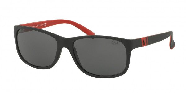 Polo PH4109 Sunglasses, 524787 MATTE BLACK GREY (BLACK)