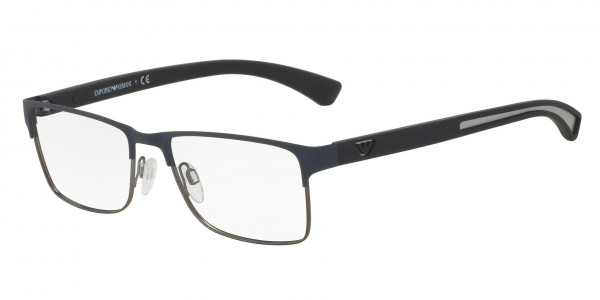 Emporio Armani EA1052 Eyeglasses, 3155 RUBBER BLUE & GUNMETAL (BLUE)