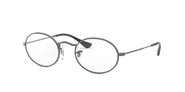 Ray-Ban Optical RX3547V OVAL Eyeglasses, 2502 GUNMETAL (GUNMETAL)