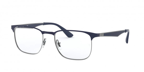 Ray-Ban Optical RX6363 Eyeglasses, 2947 BLUE ON GUNMETAL (BLUE)