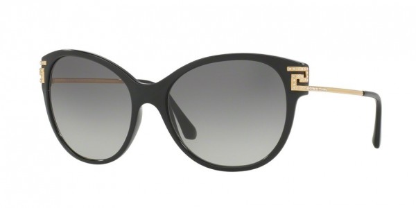 Versace VE4316B Sunglasses, GB1/11 BLACK LIGHT GREY GRADIENT DARK (BLACK)