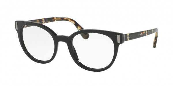 Prada PR 06TV Eyeglasses, 1AB1O1 BLACK (BLACK)