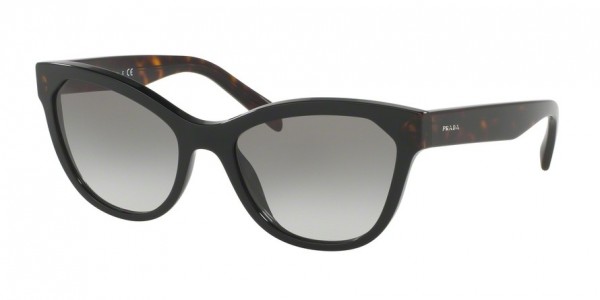 Prada PR 21SS Sunglasses, 1AB0A7 BLACK GREY GRADIENT (BLACK)