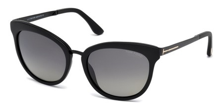 Tom Ford EMMA Sunglasses, 05W - Black/other / Gradient Blue