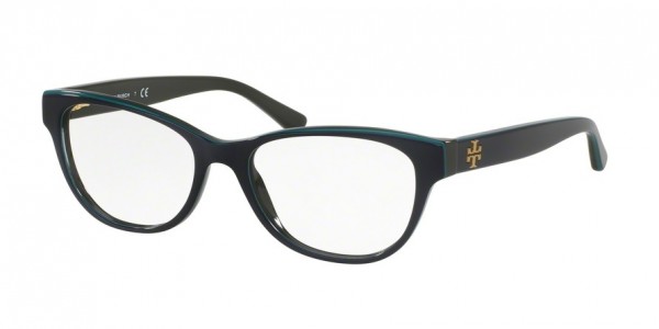 Tory Burch TY2065 Eyeglasses, 1598 NAVY/TURQ/HUNTER (BLUE)