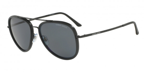 Giorgio Armani AR6039 Sunglasses, 300181 MATTE BLACK (BLACK)