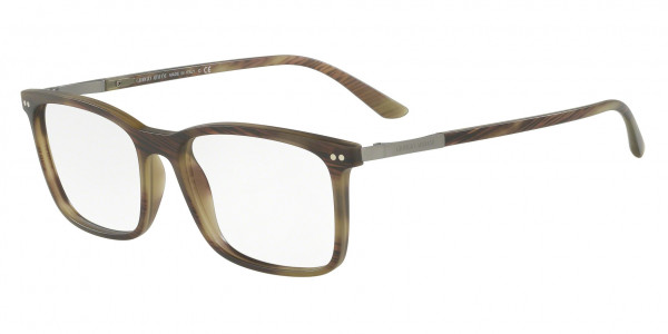 Giorgio Armani AR7122 Eyeglasses, 5587 MATTE STRIPED OLIVE (GREEN)