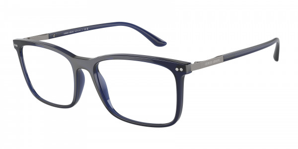Giorgio Armani AR7122 Eyeglasses, 6003 TRASPARENT BLUE (BLUE)