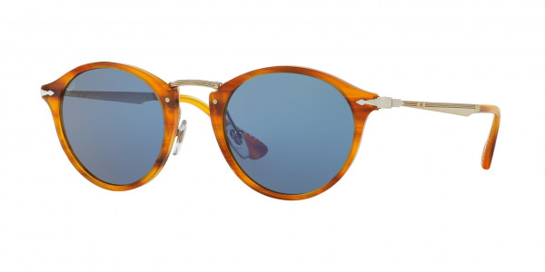 Persol PO3166S Sunglasses, 960/56 STRIPED BROWN (BROWN)