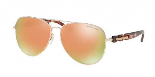 Michael Kors MK1015 PANDORA Sunglasses, 1130R1 PANDORA ROSE GOLD-TONE ROSE GO (PINK)