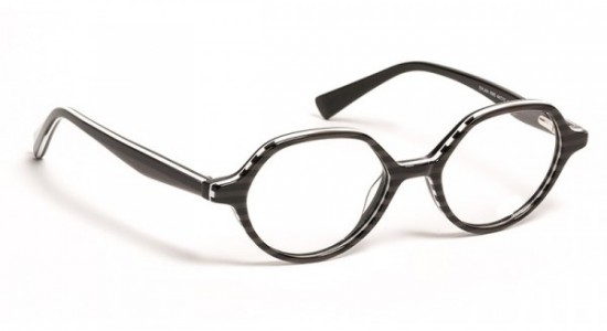 J.F. Rey DYLAN Eyeglasses, DYLAN 0005 BLACK STRIPED GREY 4/6 (0005)