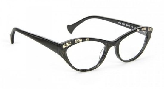 Boz by J.F. Rey DIVA Eyeglasses, 0520 SHINY RUTHENIUM/BLUE