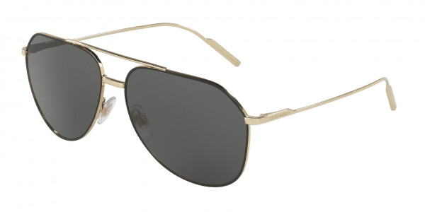 Dolce & Gabbana DG2166 Sunglasses, 130587 BLACK/PALE GOLD (GOLD)