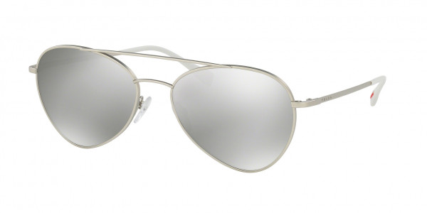 Prada Linea Rossa PS 50SS LIFESTYLE Sunglasses, 1AP2B0 MATTE SILVER (SILVER)