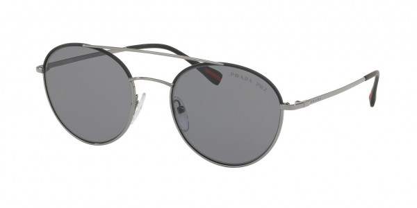 Prada Linea Rossa PS 51SS LIFESTYLE Sunglasses, 290255 GUNMETAL/GREY (GUNMETAL)