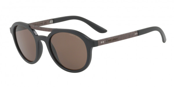 Giorgio Armani AR8095 Sunglasses, 504273 MATTE BLACK (BLACK)
