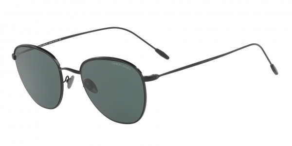 Giorgio Armani AR6048 Sunglasses, 300171 MATTE BLACK/BLACK GREEN (BLACK)