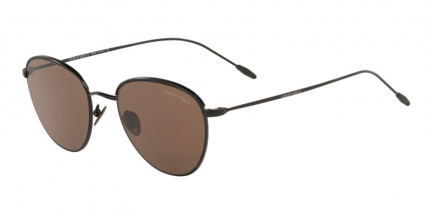 Giorgio Armani AR6048 Sunglasses, 300173 MATTE BLACK BROWN (BLACK)