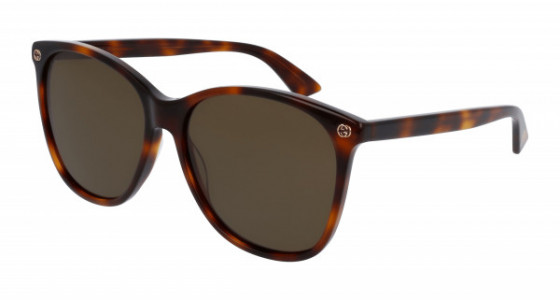 Gucci GG0024S Sunglasses, 002 - HAVANA with BROWN lenses