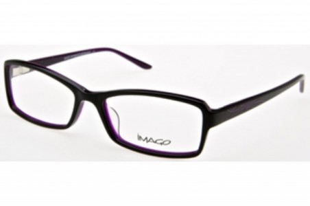 Imago Moru Eyeglasses, Col. 1 Acetate Black/Violet Acetate