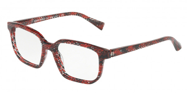 Alain Mikli A03074 Eyeglasses, 003 CHEVRON RED BLACK (RED)