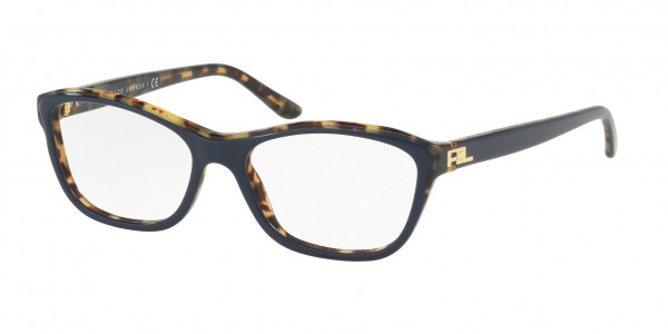 Ralph Lauren RL6160 Eyeglasses, 5633 SHINY BLUE ON SPOTTED HAVANA (BLUE)