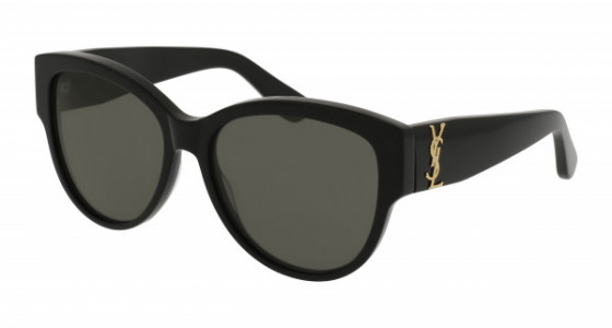 Saint Laurent SL M3 Sunglasses, 002 - BLACK with GREY lenses