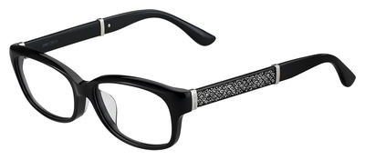 Jimmy Choo Safilo Jc 187/F Eyeglasses, 0FA3(00) Black Glitter Black