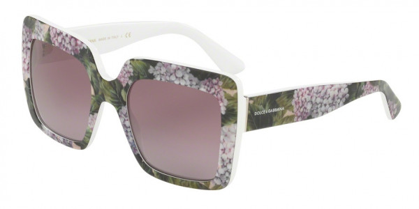 Dolce & Gabbana DG4310 Sunglasses, 31498H PRINT HYDRANGEA ON WHITE