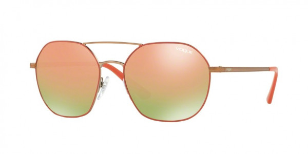 Vogue VO4022S Sunglasses, 50224Z MATTE CORAL/PINK GOLD (RED)