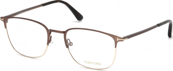 Tom Ford FT5453 Eyeglasses, 049 - Light Brown/Monocolor / Matte Dark Brown