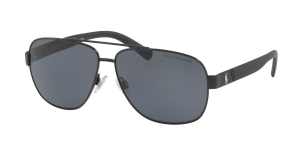 Polo PH3110 Sunglasses, 926781 SEMI-SHINY BLACK POLAR GREY (BLACK)