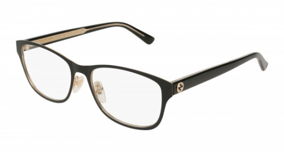 Gucci GG0304O Eyeglasses, 001 - BLACK with TRANSPARENT lenses