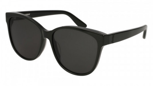 Saint Laurent SL M23/K Sunglasses, 001 - BLACK with GREY lenses