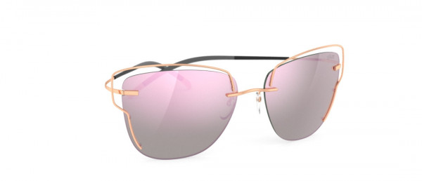 Silhouette TMA Atwire 8162 Sunglasses, 3530 SLM Glossy Rosé Mirror