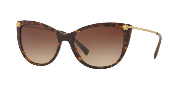 Versace VE4345B Sunglasses, 108/13 HAVANA BROWN GRADIENT (TORTOISE)