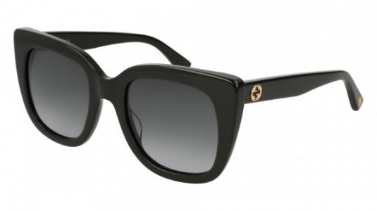 Gucci GG0163S Sunglasses, 001 - BLACK with GREY lenses