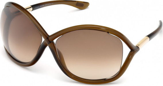 Tom Ford FT0009 WHITNEY Sunglasses, 692 - Shiny Light Brown / Shiny Light Brown