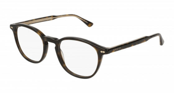 Gucci GG0187O Eyeglasses, 006 - HAVANA with TRANSPARENT lenses